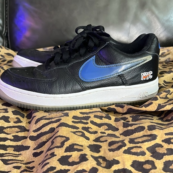 Kith Nike Air Force 1 Black and Blue Men's Shoes size: 5 - Picture 4 of 10
